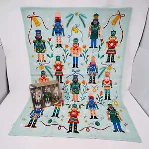 Anthropologie Tea Towel Nutcracker  Simons Nutcracker Ornament Set Christmas NEW - Picture 1 of 10