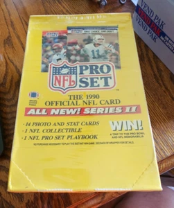 VINTAGE 1990 OFFICIAL NFL PRO CARD SET WAX BOX - 36 SEALED PACKS - Picture 1 of 5