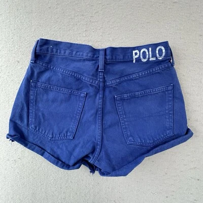 Polo Ralph Lauren Jean Shorts Womens 27 Blue Denim Crosby Relaxed Short - Image 1 of 4