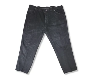 Vintage Wrangler Jeans 46x30 Made in USA Black Straight Western Workwear 96501CB - Picture 1 of 8