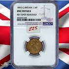 Great Britain 1892 Farthing NGC Unc details - GBS054