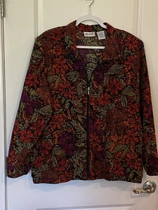 Blair women’s XL/1X longsleeve zip front Jacket, gorgeous & fairly lightweight - Picture 1 of 7