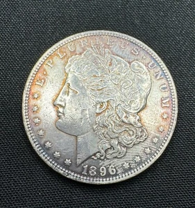 1896 Philadelphia Mint Silver Morgan Dollar $1 RAINBOW TONED WOW - Picture 1 of 5