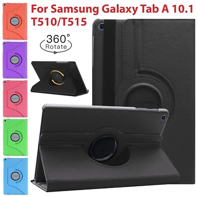 (10.1") 360 Rotating Smart Case Cover For Samsung Galaxy Tab A SM-T510 SM-T515 - Image 1 of 3