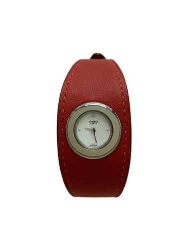 HERMÈS Orologio HERMES Donna Quarzo Analogico Pelle Bianco ROSSO FG2.110