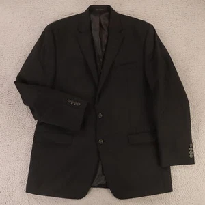 Chaps Jacket XL XLT Black Wool Blend Twill Blazer Sport Coat 46L - Picture 1 of 15