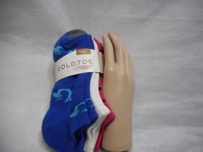 3 pares de calcetines multicolores punta dorada de moda para mujer talla 9-11 Foto 1 de 4