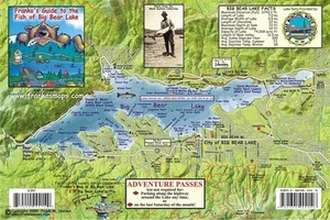 Big Bear Lake California Waterproof Map & Fish Card by Franko Maps - Imagen 1 de 2
