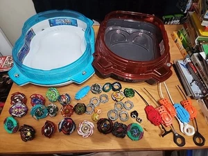 HUGE BeyBlade Lot/Metal Masters Metal Fusion Tomy Spintops and Launchers - Picture 1 of 13