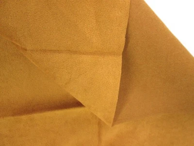 Vintage Tan Brown Microsuede Fabric Chamois 1 yd 46" Wide Upholstery Craft - Image 1 of 3