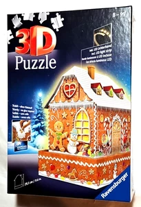 Ravensburger 3-D LED beleuchtetes Lebkuchenhaus 257 Stk. Puzzle Ppd2U! - Bild 1 von 4
