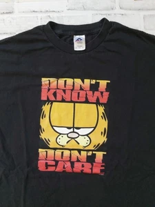 VINTAGE Garfield Paws Don't Know Don't Care T-Shirt Herren 2XL XXL 100% Baumwolle - Bild 1 von 7