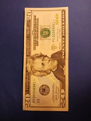 STAR NOTE WITH AWESOME SERIAL # N ERRORS TOO READ DESCRIPTION FOR FULL INFO - Image 1 of 4