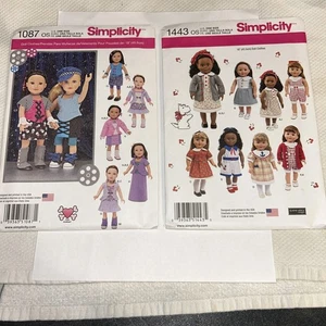 Simplicity UNCUT! U-PICK! 18" Dolls Sewing Patterns Doll Clothes & Accessories - Picture 1 of 2