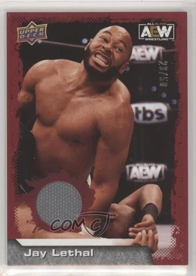 2022 Upper Deck AEW All Elite Wrestling Red Mat Relics /50 Jay Lethal Rookie RC - Image 1 of 2