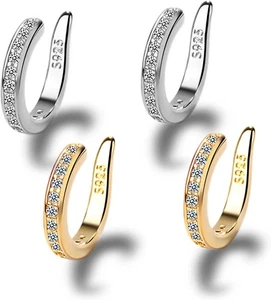 Ear Corrector Clip, Diamond Gold & Silver Earrings for Prominent Ears - Picture 1 of 27