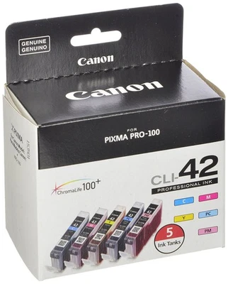 Canon CLI-42 Ink Cartridge - Cyan (6385b010) - Image 1 of 2
