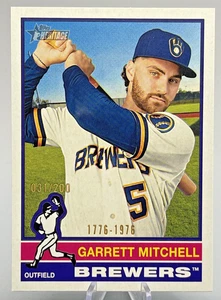 2025 Topps Heritage - Bicentenario /200 SP #479 - Garrett Mitchell - Brewers - Foto 1 di 2
