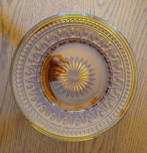 Vintage Indiana Glass Colony Park Lane Amber Luncheon Plates  - Picture 1 of 4