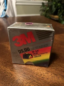 SEALED BOX of 10 3.5" 3M Diskettes DS DD Color Olympic Rings - Picture 1 of 4