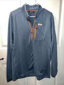ORVIS Horseshoe Hills Quarter-Zip Fleece Men's Size Large Bluestone - Picture 1 of 7