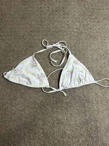 Aerie Women’s Medium Floral String Triangle Bikini Top - Picture 1 of 3