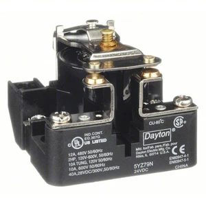 Dayton Open Power Relay 5YZ79N 24VDC Coil 4 Pin HVAC - Picture 1 of 8