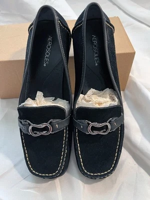 Women’s Aerosoles Black Genuine Suede Driving Shoes-SZ 10 - Image 1 of 3