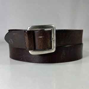 Cinturón de cuero marrón de grano completo tostado al aceite usado - para hombre talla 38 - Imagen 1 de 8