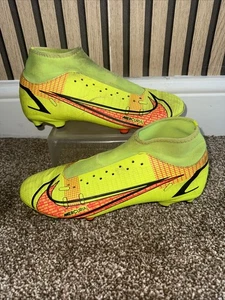 Nike Mercurial Superfly 8 SG Grass Football Boots UK Size 9 Fluorescent Green - Picture 1 of 10