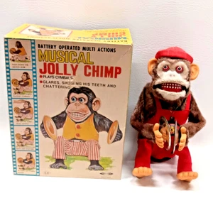 MUSICAL JOLLY CHIMP HSIN CHI JAPAN BECKEN ZÄHNE FUNKTIONIEREN IN DAISHIN BOX - Bild 1 von 22