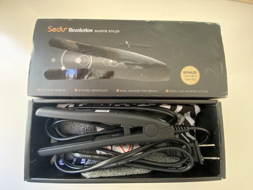 Sedu Revolution Travel Size Ionic Hair Straightener Mini Flat Iron 1/2” Barrel  - Image 1 of 4