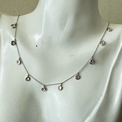 Collar Rachel Zoe de plata de ley 925 con cristales de circonita cúbica Foto 1 de 4