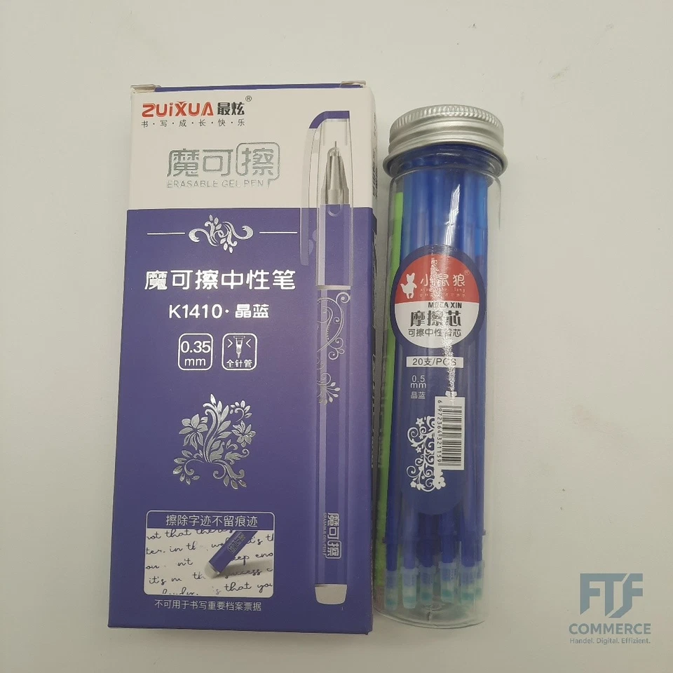 Dylan-EU 12 Stick Radierbar Tintenstifte Kugelschreiber Löschbaren 0... ke-ca-bi - Bild 1 von 1