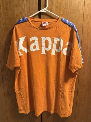 Camiseta Kappa XXL Naranja con Logo y Diseño de Hombro Azul Foto 1 de 4
