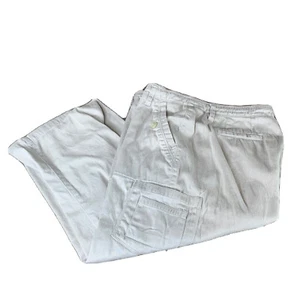 Larry Levine Damen 14 hellbraune Caprihose Reißverschluss & Haken Kordelzug Taille Knopftasche - Bild 1 von 10
