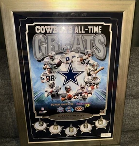 Dallas Cowboys ALL TIME GREAT Super Bowl Ring Frame16X20 Aikman Emmitt Staubach - Picture 1 of 15