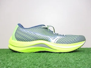 Mizuno Wave Rebellion Shoes Womens 11 Neo Lime Road Race Running Jogging Trainer - Picture 1 of 14