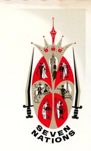 Mantel individual de papel de los años 50 Seven Nations restaurante mesa de recuerdo mediados de siglo Ohio - Imagen 1 de 4