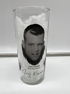 VINTAGE 1970'S Jerry Kramer GREEN BAY PACKERS NFL PIZZA HUT GLASS Football - Picture 1 of 5