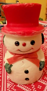 Vintage snowman candle - Picture 1 of 5