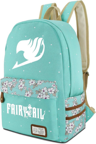 Roffatide Anime Fairy Tail Luminous Canvas Backpack Polka Dots School Bag