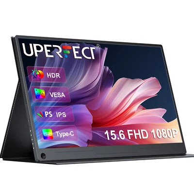 Monitor portátil UPERFECT 15,6 pulgadas monitores portátiles FHD 1920*1080 IPS HDR