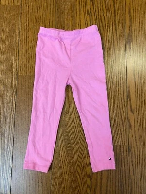 Calça Legging Tommy Hilfiger TH Menina Bebê Criança Logotipo Rosa 24M - Imagem 1 de 4