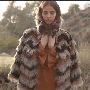 allen schwartz nevada faux fur jacket - Picture 1 of 5
