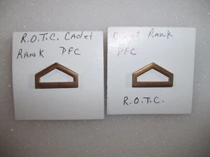 Pair Of Army ROTC Brass(LIKE) Private First Class  Pin - Picture 1 of 3
