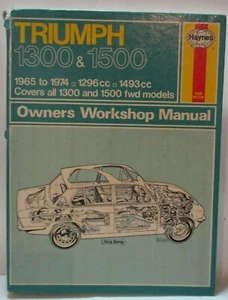 Haynes - Triumph 1300 & 1500/ 1965-1974/ Propietario Manual de Taller - 606 - Imagen 1 de 9