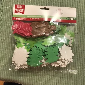 Darice Foam Stickers Christmas 120 Pc. Various Shapes NEW - Picture 1 of 5