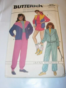 WOMENS UNCUT BUTTERICK 6875 Sewing Pattern JACKET TOP PANTS ATHLETIC SIZE 12-16 - Picture 1 of 3