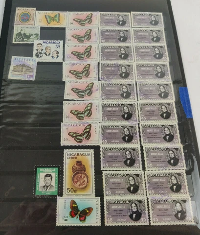 Nicaragua Espana Spain Columbia Stamp Lot Cover